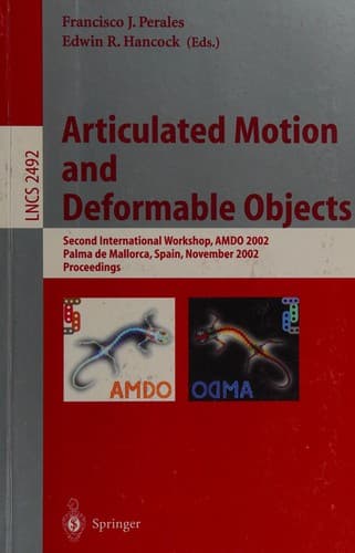 Cover of Articulated motion and deformable objects by AMDO (2002 Palma de mallorca, Spain)