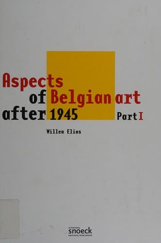 Cover of Aspects of Belgian art after 1945 by Willem Elias