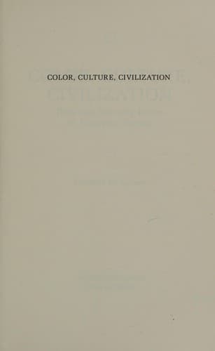 Cover of Color, culture, civilization by Stanford M. Lyman
