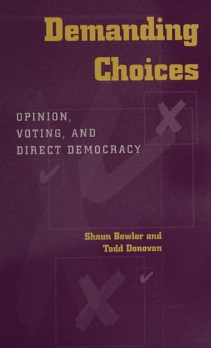 Cover of Demanding choices by Shaun Bowler