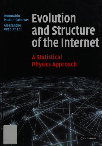 Cover of Evolution and structure of the Internet by R. Pastor-Satorras