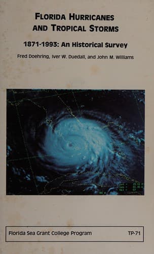 Cover of Florida hurricanes and tropical storms, 1871-1993 by Fred Doehring