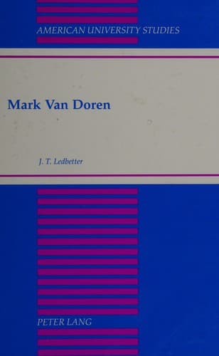 Cover of Mark Van Doren by J. T. Ledbetter