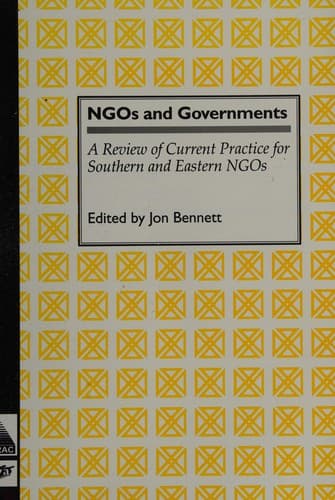 Cover of NGOs and Governments (INTRAC/ICVA) by Jon Bennett