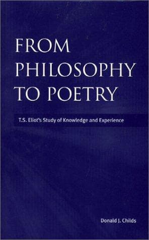 Cover of From philosophy to poetry by Donald J. Childs