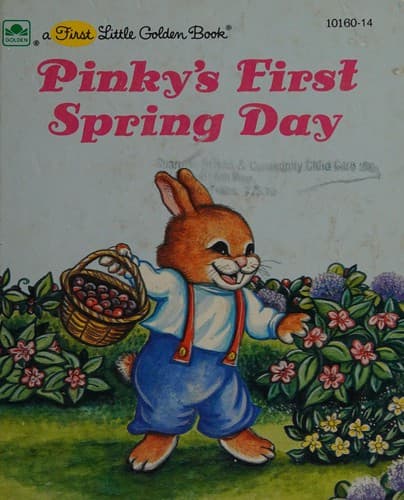 Cover of Pinky's first spring day by Amye Rosenberg