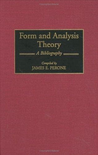 Cover of Form and analysis theory by James E. Perone