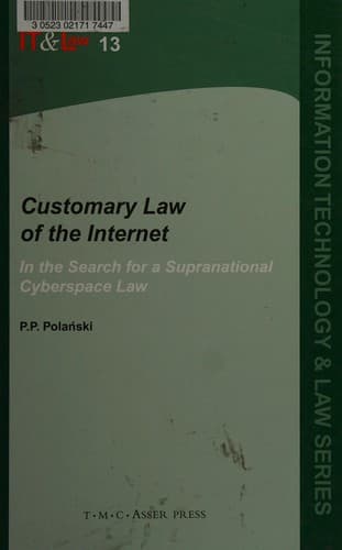 Cover of Customary law of the Internet by Przemysław Paul Polański