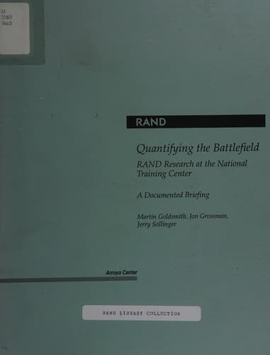 Cover of Quantifying the battlefield by Martin Goldsmith