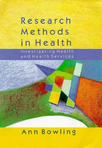 Cover of Research Methods in Health by Ann Bowling