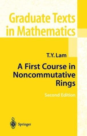 Cover of A first course in noncommutative rings by T. Y. Lam