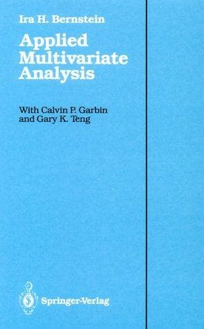 Cover of Applied multivariate analysis by Ira H. Bernstein