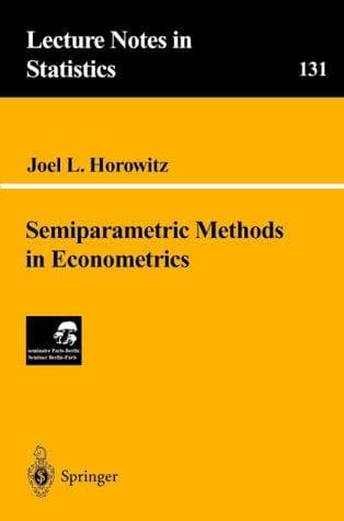 Cover of Semiparametric methods in econometrics by Joel Horowitz