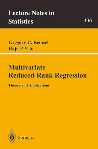 Cover of Multivariate reduced-rank regression by Gregory C. Reinsel