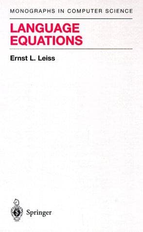 Cover of Language equations by Ernst L. Leiss
