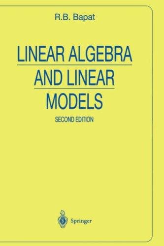 Cover of Linear algebra and linear models by R. B. Bapat