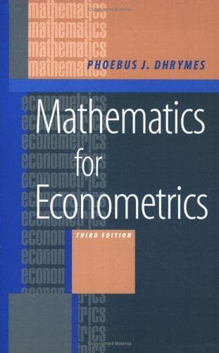 Cover of Mathematics for econometrics by Phoebus J. Dhrymes