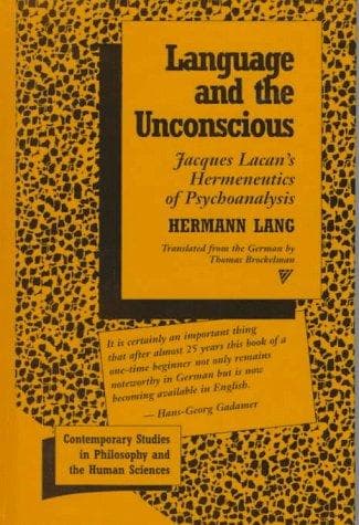 Cover of Language and the unconscious by Hermann Lang