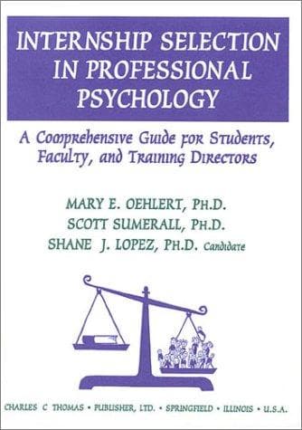 Cover of Internship selection in professional psychology by Mary E. Oehlert