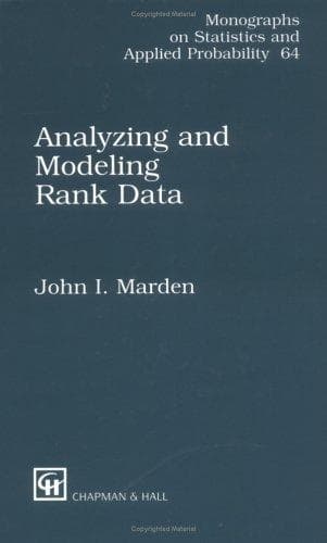 Cover of Analyzing and modeling rank data by John I. Marden