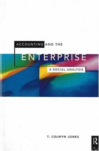 Cover of Accounting and the enterprise by T. Colwyn Jones
