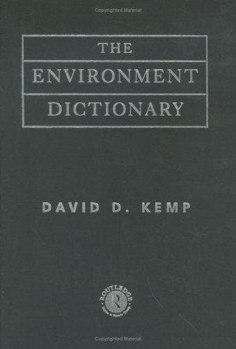 Cover of The environment dictionary by Kemp, David D