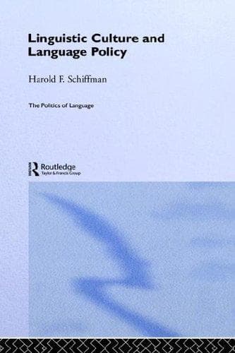 Cover of Linguistic culture and language policy by Harold F. Schiffman