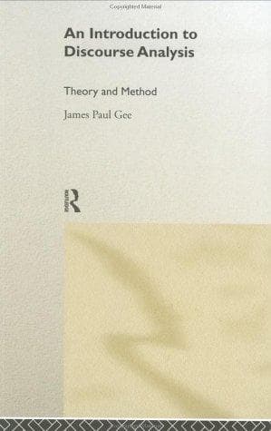 Cover of An introduction to discourse analysis by James Paul Gee