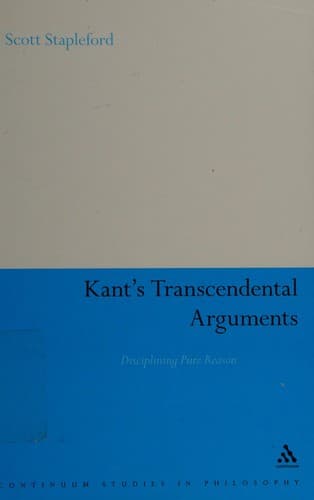 Cover of Kant's transcendental arguments by Scott Stapleford
