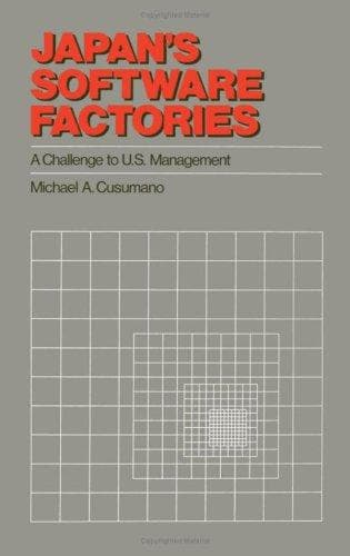 Cover of Japan's software factories by Michael A. Cusumano