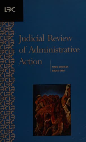 Cover of Judicial review of administrative action by Mark Aronson
