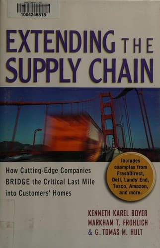 Cover of Extending the supply chain by Kenneth Karel Boyer