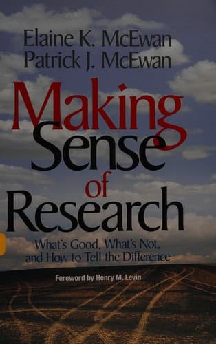 Cover of Making sense of research by Elaine K. McEwan-Adkins