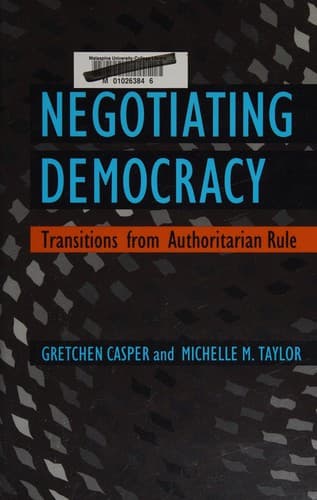 Cover of Negotiating democracy by Gretchen Casper