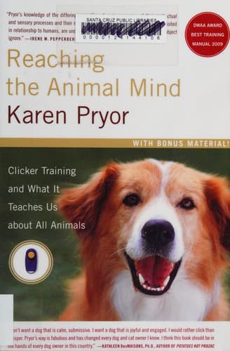 Cover of Reaching the animal mind by Karen Pryor