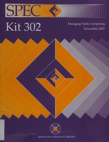 Cover of Managing public computing by Michael N. Cook