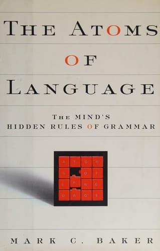 Cover of The atoms of language by Mark C Baker