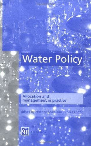 Cover of Water policy by International Conference on Water Policy (1996 Cranfield University)