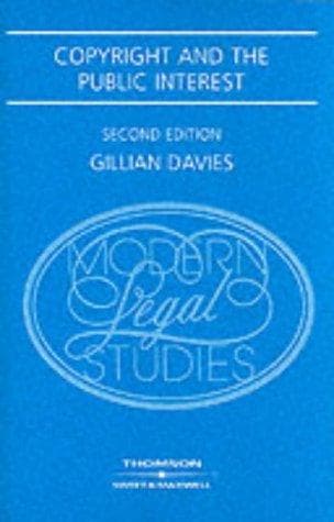 Cover of Copyright and the public interest by Gillian Davies