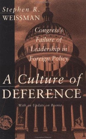 Cover of A culture of deference by Stephen R. Weissman