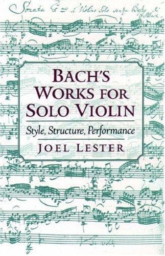 Cover of Bach's Works for Solo Violin by Joel Lester