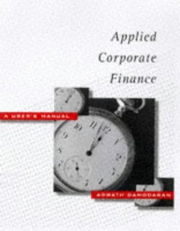 Cover of Applied Corporate Finance by Aswath Damodaran