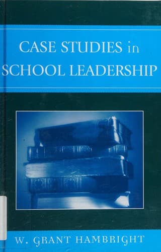 Cover of Case studies in school leadership by William Grant Hambright