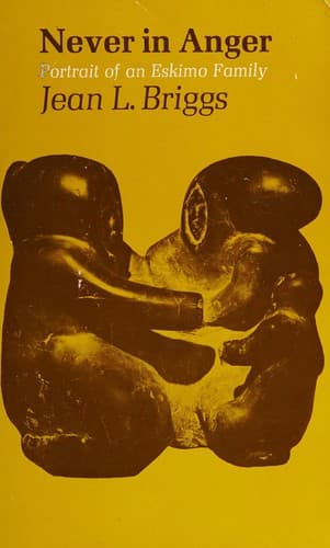 Cover of Never in anger by Jean Louise Briggs