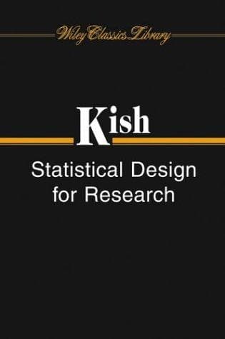 Cover of Statistical design for research by Leslie Kish