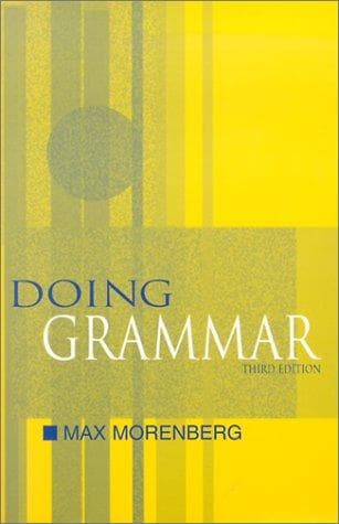 Cover of Doing grammar by Max Morenberg