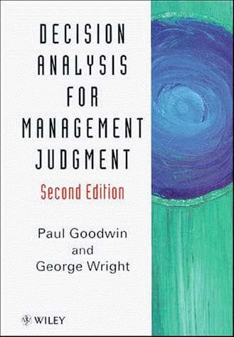 Cover of Decision analysis for management judgment by Paul Goodwin