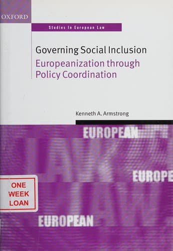 Cover of Governing Social Inclusion by Kenneth A. Armstrong