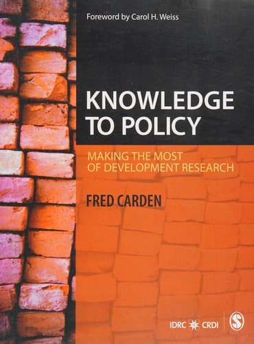 Cover of Knowledge to policy by F. Carden