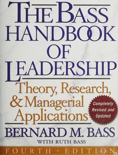 Cover of The Bass handbook of leadership by Bernard M. Bass